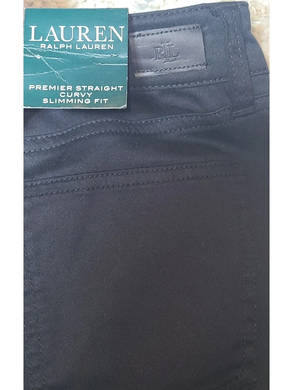 Lauren Ralph Lauren Premier Straight Curvy Slimming Fit Black Pants Size 4